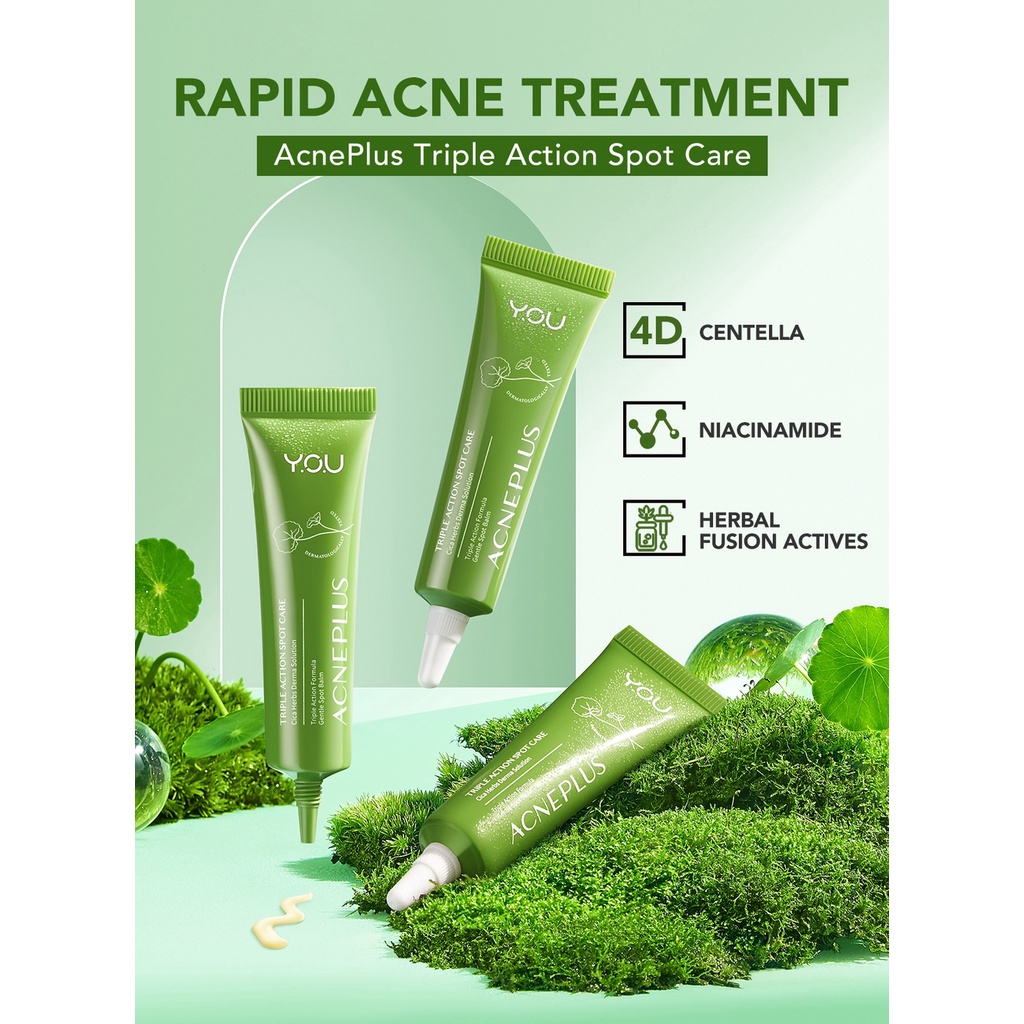 [BPOM] [100% ORI&amp;READY]YOU AcnePlus Spot Care Acne Treatment | 4D Centella Asiatica Niacinamide Herbal