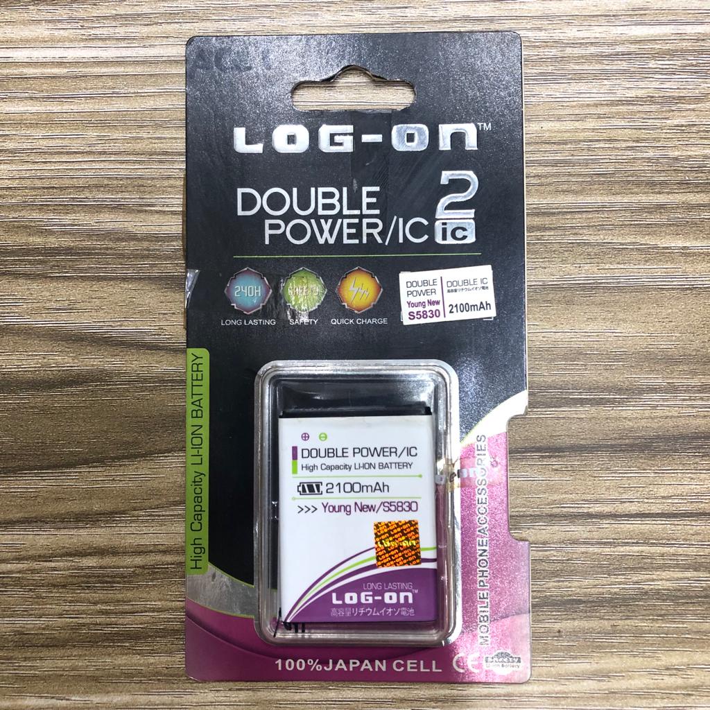BATERAI LOG ON DOUBLE POWER SAMSUNG YOUNG NEW S6310 S5830