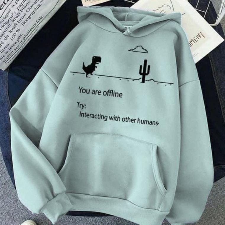 TERBARU SWEATER OFFLINE NOTICE ERROR HOODIE FLEECE ASLI