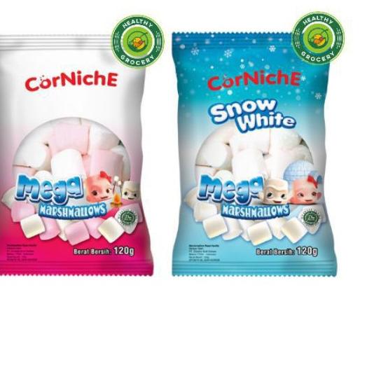 

Terjangkau CORNICHE Marshmallow Mega 120 gr / Pink White / Snow White