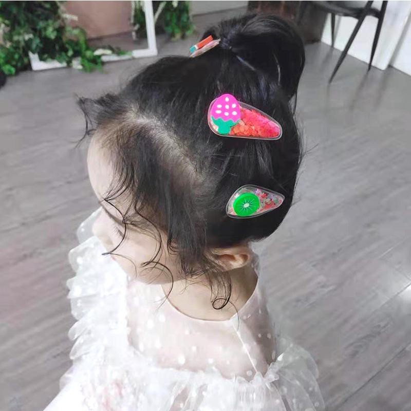 FYGALERY ACC135 Jepit Rambut Motif Buah Lucu Jepitan Rambut Anak Perempuan Gliter