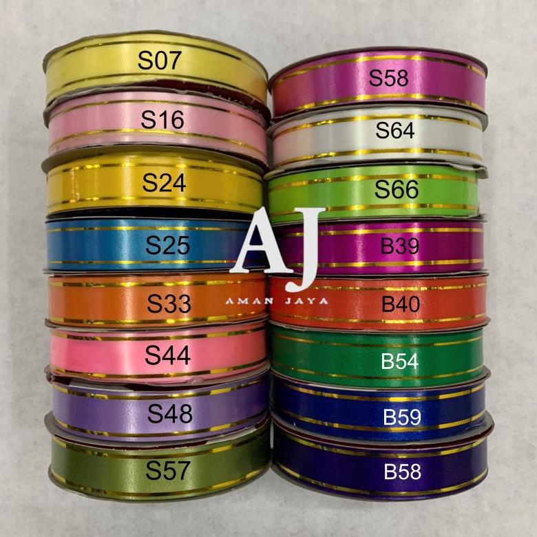 

PITA KADO 3/4 INCH / PITA JEPANG LIST EMAS 2 CM .