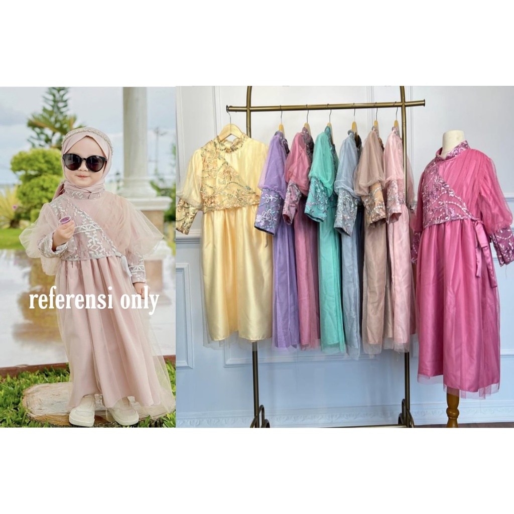 PCS MAXY HAVVA KID MS 3 UKURAN S M L FASHION PAKAIAN ANAK PEREMPUAN DRESS GAMIS MAXI