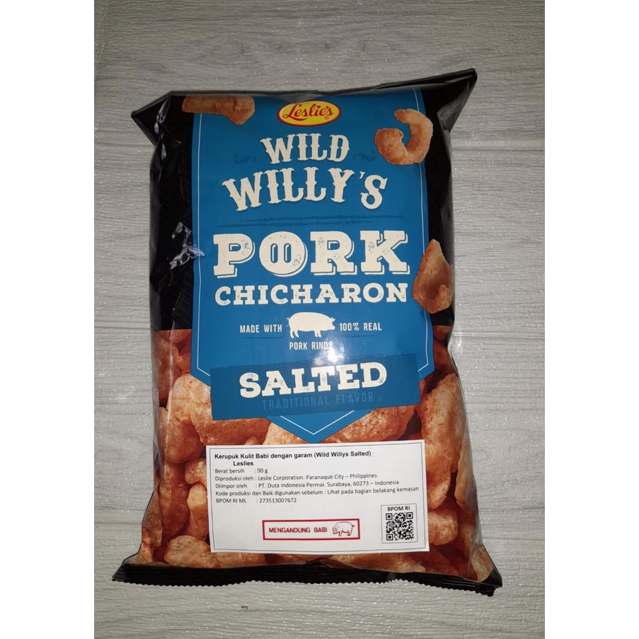 Leslie's wild PORK Snack Chicharon Salted