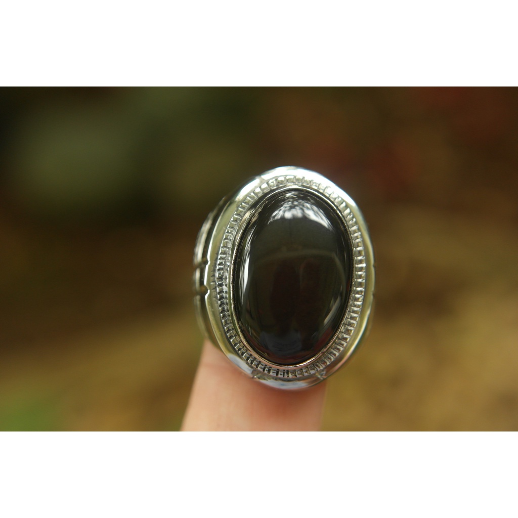 Natural Yaman Ahmar Memo Ring Monel 7 Kode M320