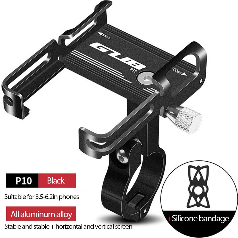 GUB P10 Holder Rak Sepeda Ponsel Pemegang Paduan Aluminium Peralatan Berkuda Sepeda Listrik Umum Sepeda Motor Braket Navigasi