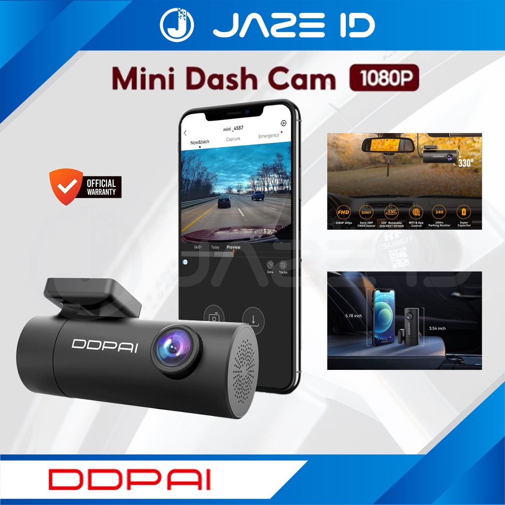 DDPAI Mini Smart Wifi Dash Cam 1080P Car DVR Mobil Kamera Camera