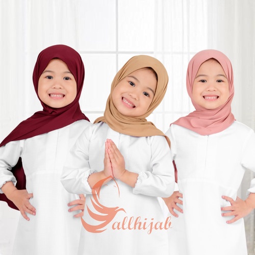 Pashmina Oval Instan Jersey Anak / Jilbab Pasmina Anak