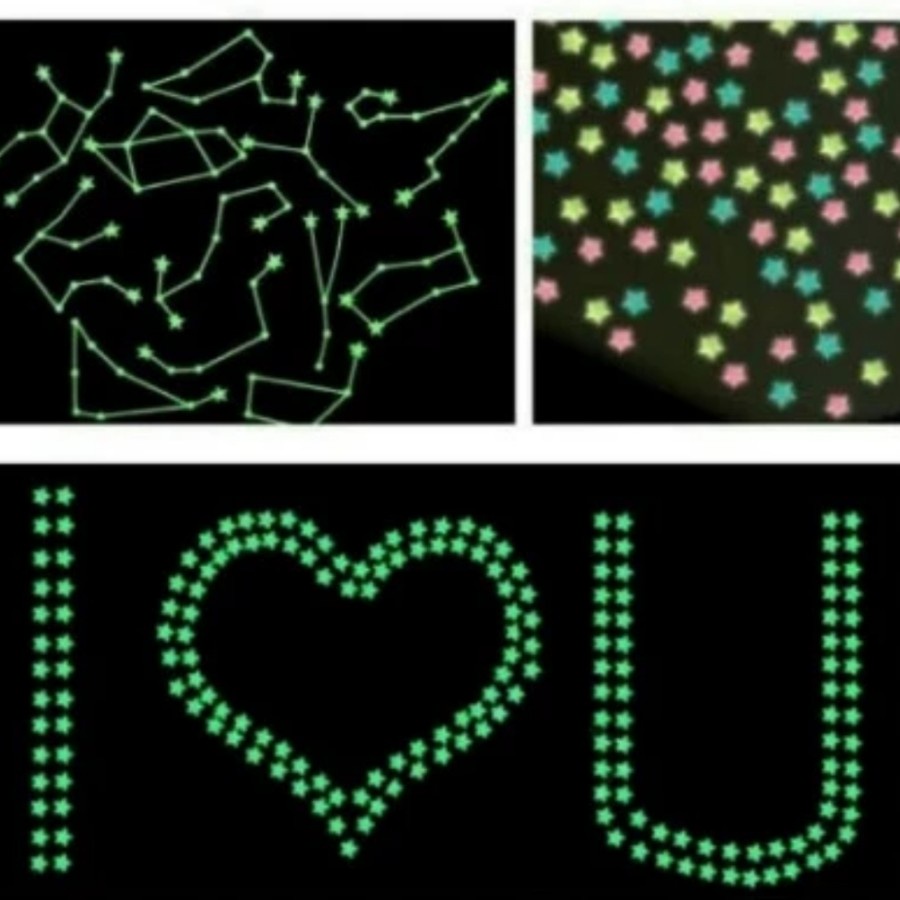 Star Wall Sticker Stiker Dinding Bintang Glow In The Dark Kamar Anak
