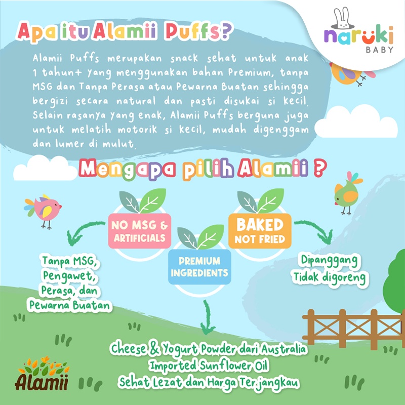 Alamii Puffs Cemilan Snack Sehat Untuk Bayi dan Anak 25gr