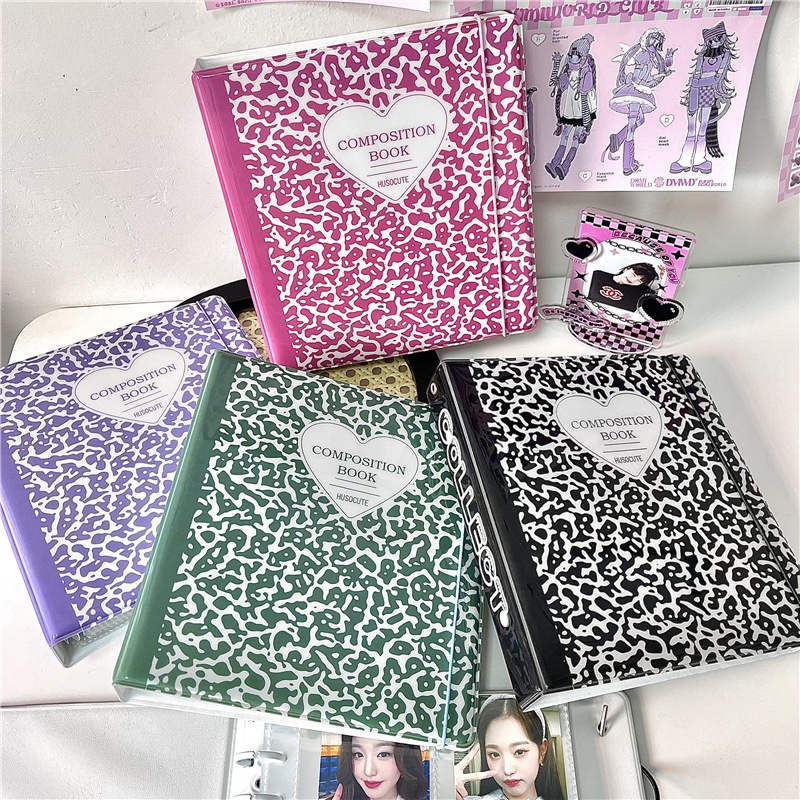 A6 Marble Binder 200 Pocket Lomo Card Seat Album 3 Inch Sederhana Korea Kpop Idol Photo Card Organizer Collection Book