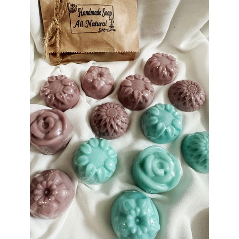 Souvenir Sabun Natural - Motif Bunga bisa request warna