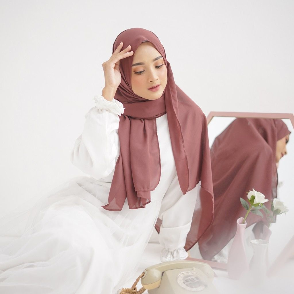 Kerudung Pashmina Ceruty baby Doll - Hijab Pashmina - Jilbab Pashmina Ceruty