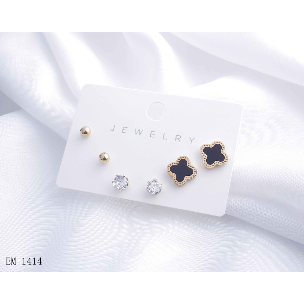 Anting Titanium Permata Cantik Perhiasan Wanita Jewelry 8352/1414