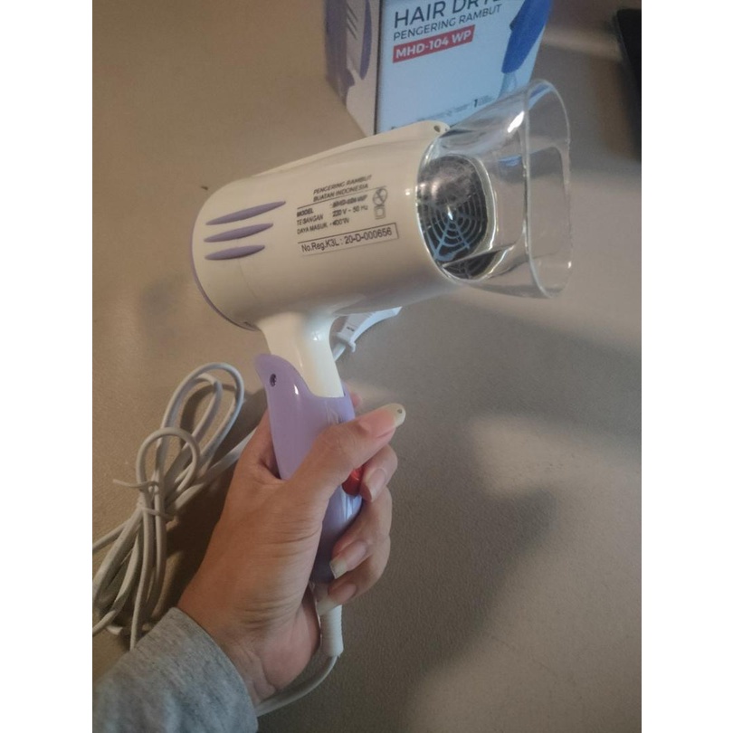 Maspion HAIR DRYER MHD 104 WP – HAIR DRYER 400 WATT WHITE PURPLE