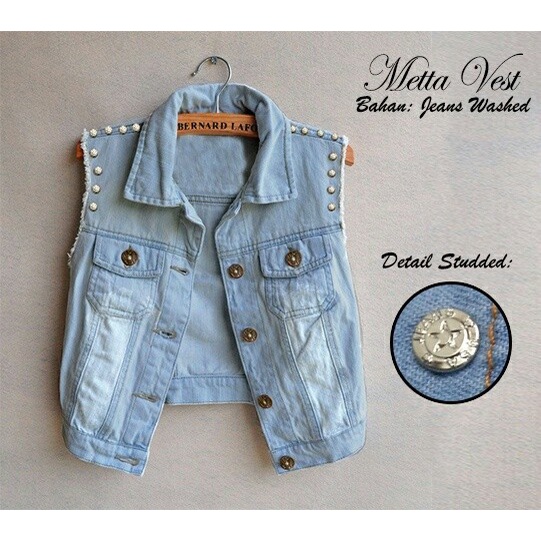 TERLARIS vest jeans washed /VEST RAJUT/VEST WANITA/VEST PRIA/VEST VINTAGE/VEST KOREA/VEST CROP
