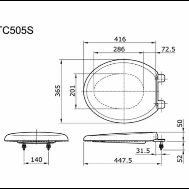 Tutup Closet Toto Tc505S|Tc505|Tc505S
