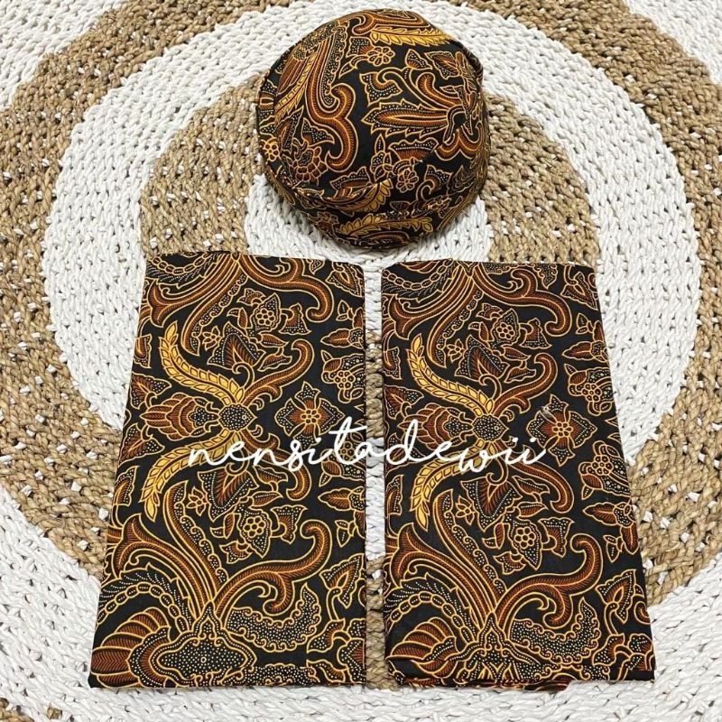 [Navy] Baju Prewed / Baju Couple Adat Jawa + Selendang Jarik, N/SPD02B