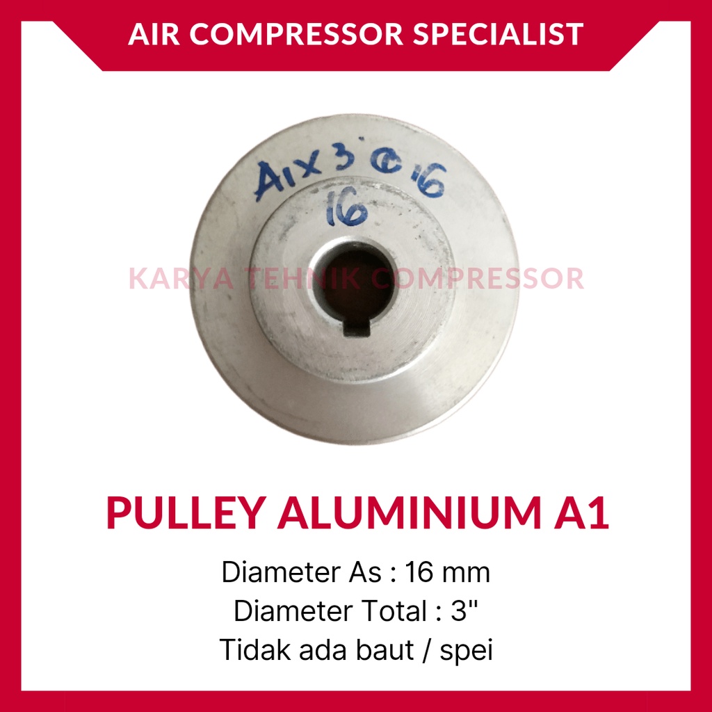 Puli / Pully / Pulley Dinamo Kompresor Udara 3” & 16 mm