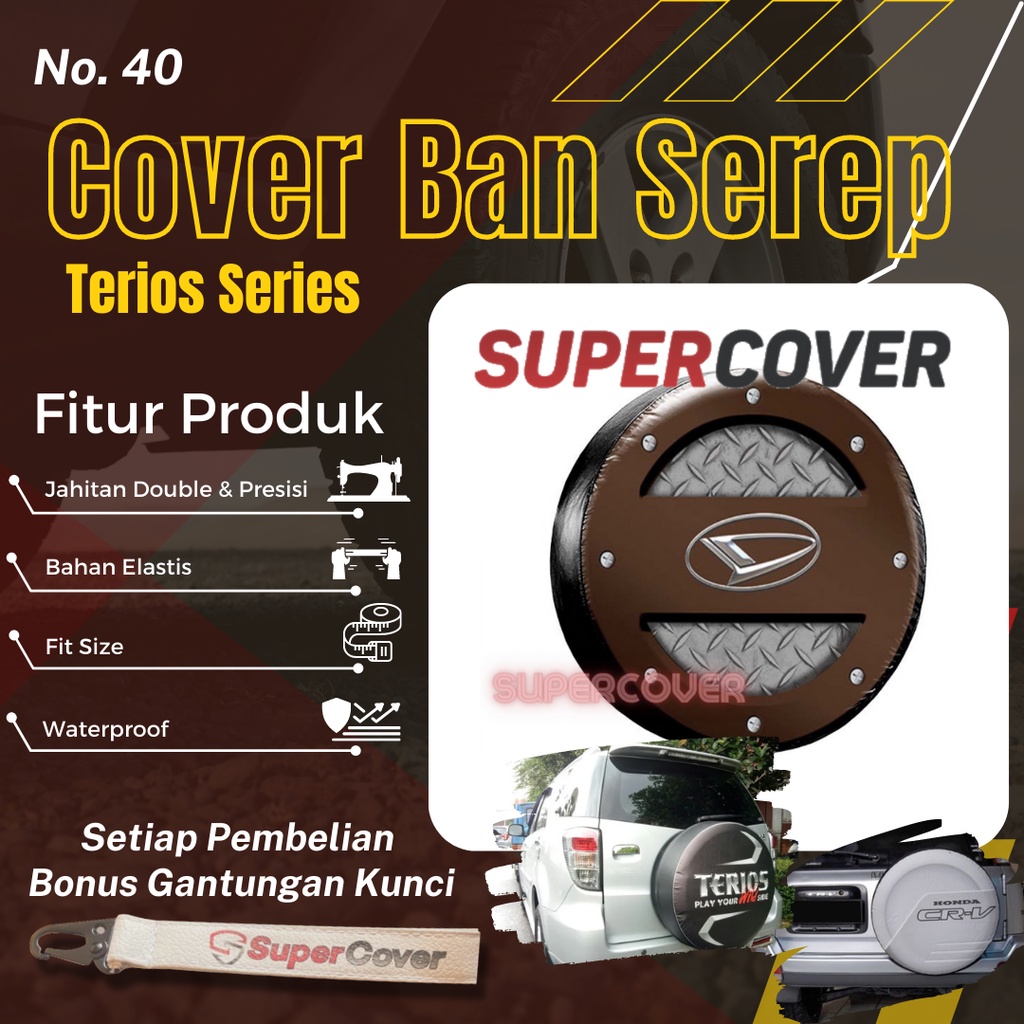Sarung Ban Serep Daihatsu Terios Cover Ban Serep Kulit Sintetis Daihatsu Terios 40  Penutup Pelindun