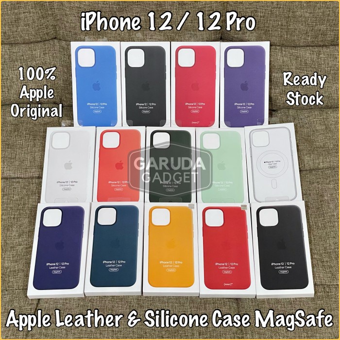 Leather Case iPhone 12 Pro Max Mini with MagSafe Apple Original Casing