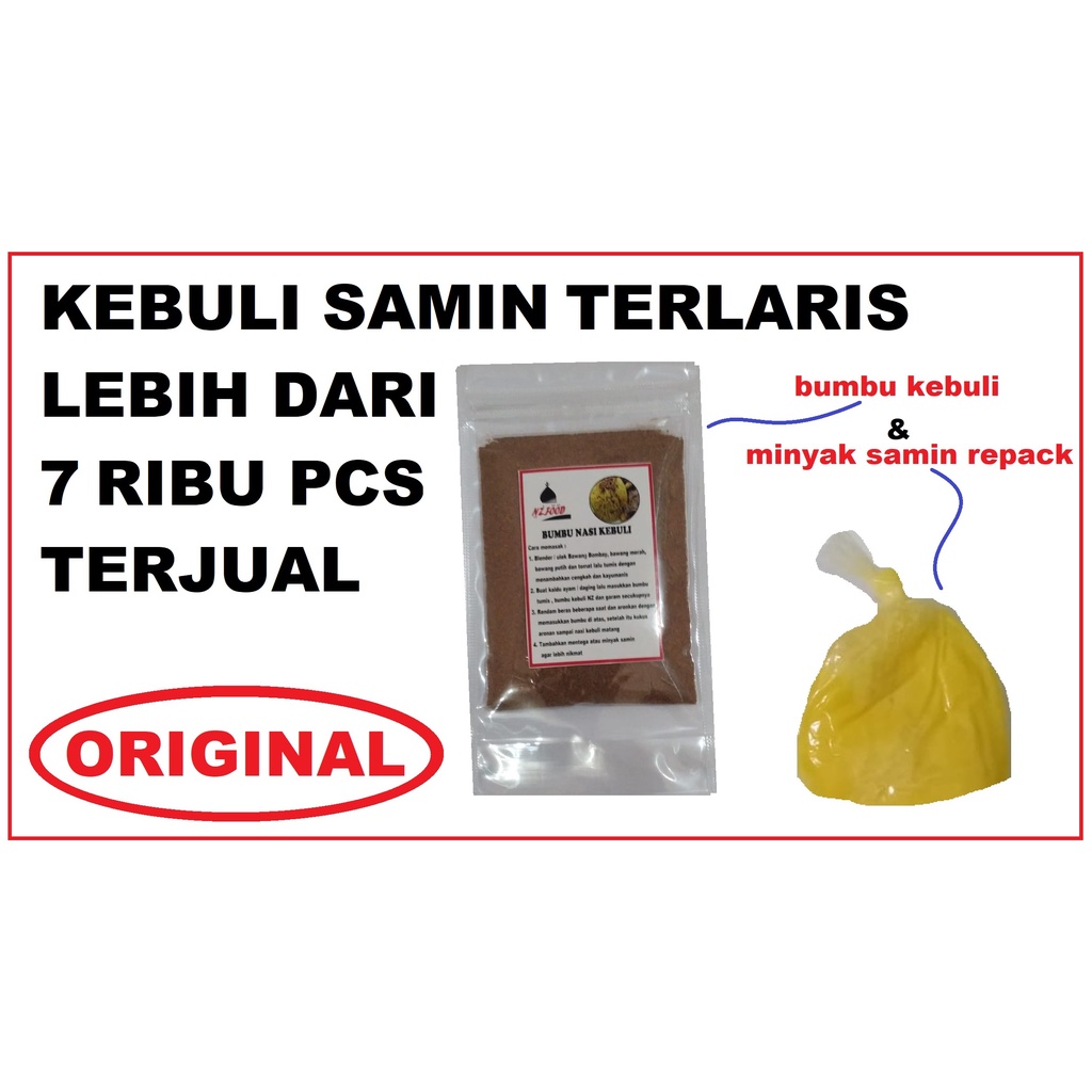 

BUMBU NASI KEBULI DAN MINYAK SAMIN
