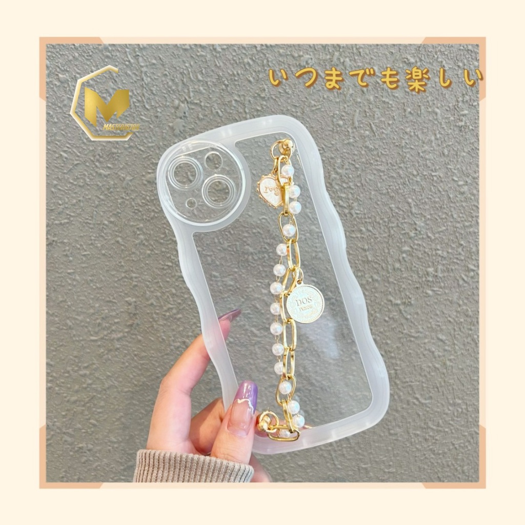 GC016 SOFTCASE WAVY GELOMBANG RANTAI MUTIARA FOR REALME 5 5I C3 9 9I 10 C11 C12 C25 C15 C20 C21 C21Y C25Y C30 C31 C35 NARZO 50I 50A PRIME MA4029