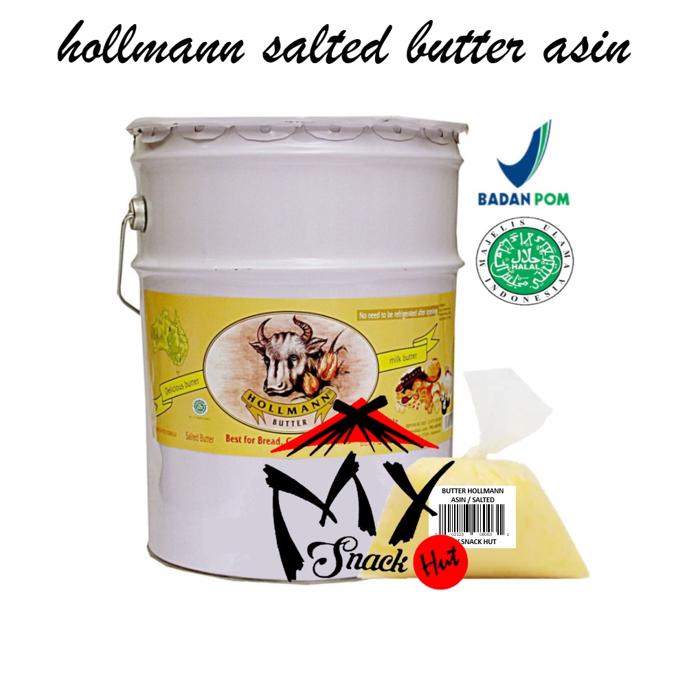 HOLLMANN BUTTER 100GR - MENTEGA HOLMAN HOLLMAN HOLMANN HOLMAAN SALTED ASIN KUKIS KUE KERING COOKIES ROTI HALAL