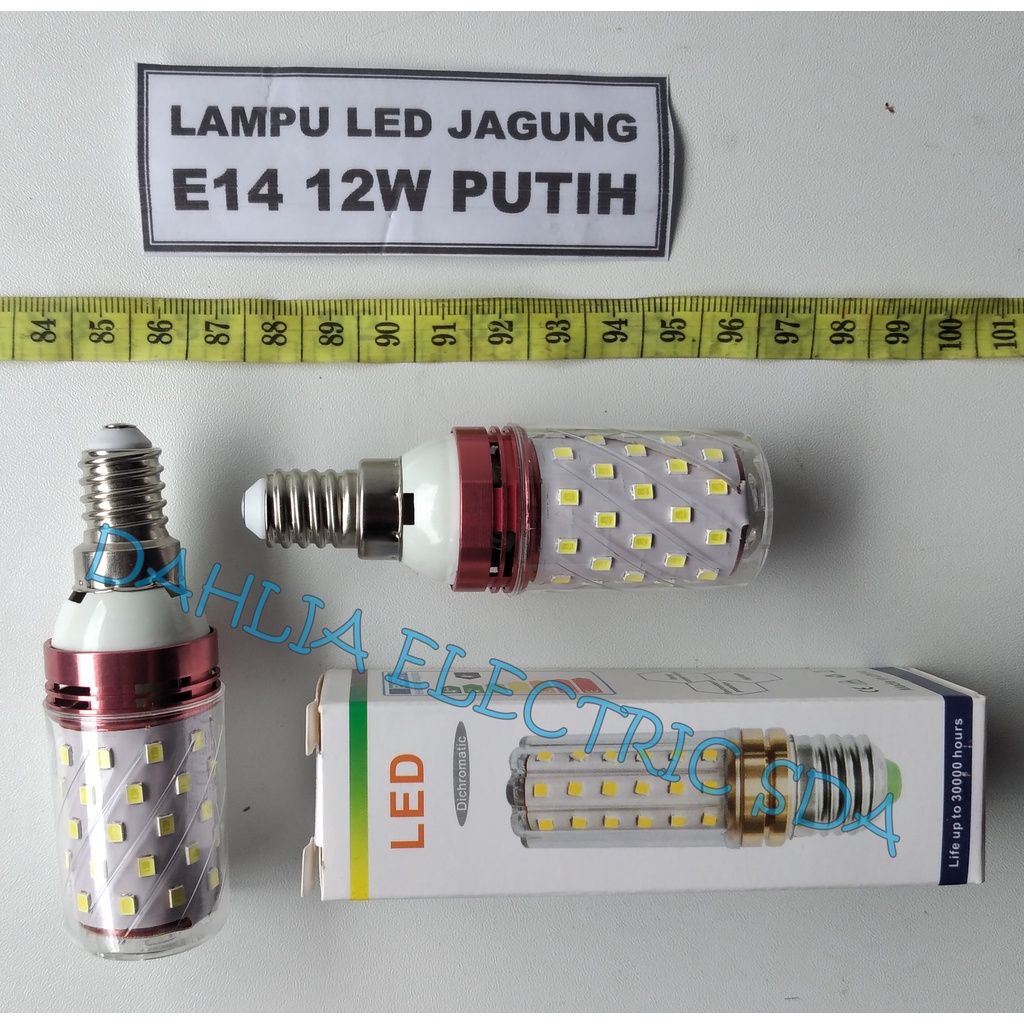 LAMPU LED JAGUNG E14 12W PUTIH
