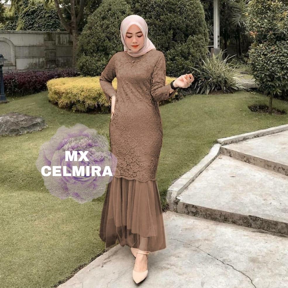 BEST SELLER MX CELMIRA /MAXI DUYUNG BRUKAT/GAMIS DUYUNG/GAMIS BRUKAT/GAUN KONDANGAN / GAUN UNDANGAN