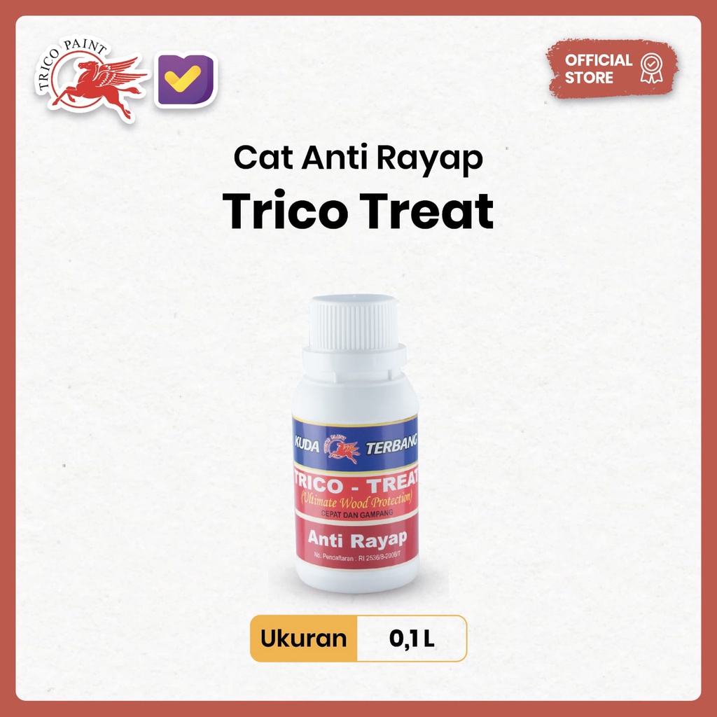 Cat Kuda Terbang - Treat Anti Rayap ( Pembasmi Rayap ) - 0,1Lt - Cat Kayu