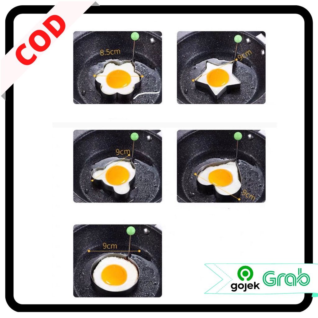 KAISSO - CETAKAN PANCAKE / CETAKAN TELUR PANCAKE BENTUK / CETAKAN TELUR KARAKTER TELUR CEPLOK MATA SAPI DADAR GORENG STAINLESS STEEL  CICIN