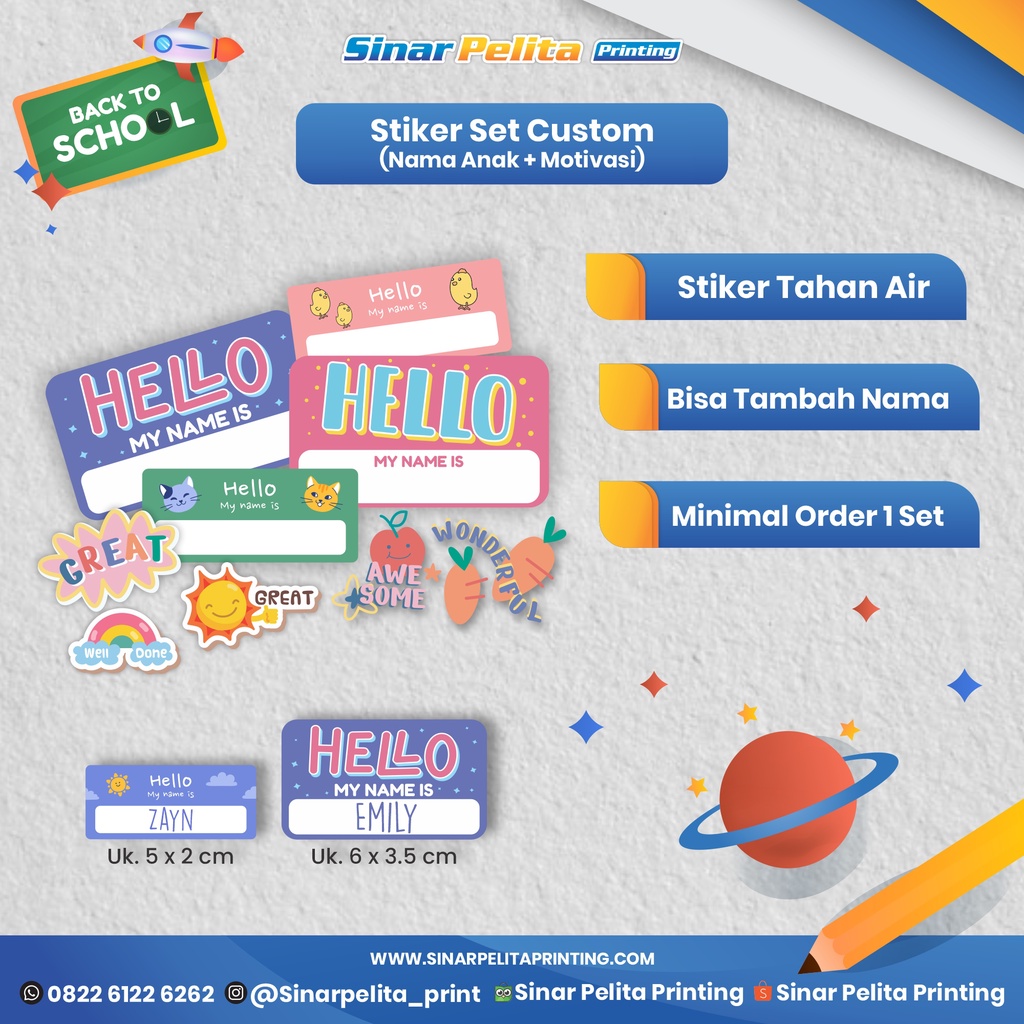 

Stiker Nama Custom | Stiker Motivasi Anak | Label Buku Tulis Anak