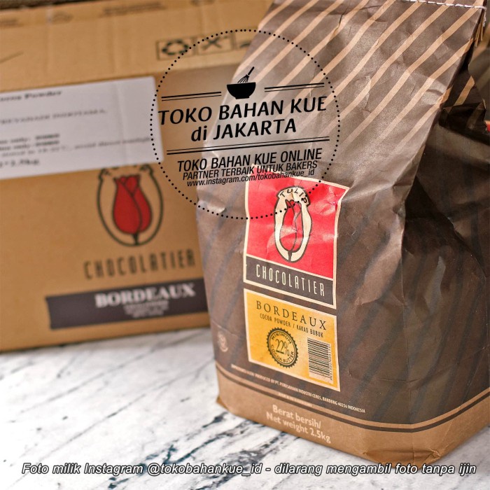 

Pure Cocoa Powder Tulip Bordeaux Chocolatier Bubuk Coklat Tulip 500gr