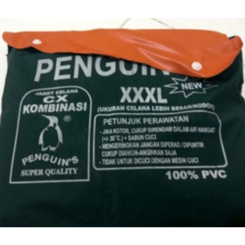 Jas Hujan Penguin P333 Penguins Tebal XXXL Original P 333  Hitam 3XL Jumbo Terlaris Black Termurah Terbaik Setelan Jaket Baju Celana Big Size Pria Wanita Cewek Cowok Perempuan Laki Laki Dewasa Murah Harga Grosir Anti Rembes dan Bocor