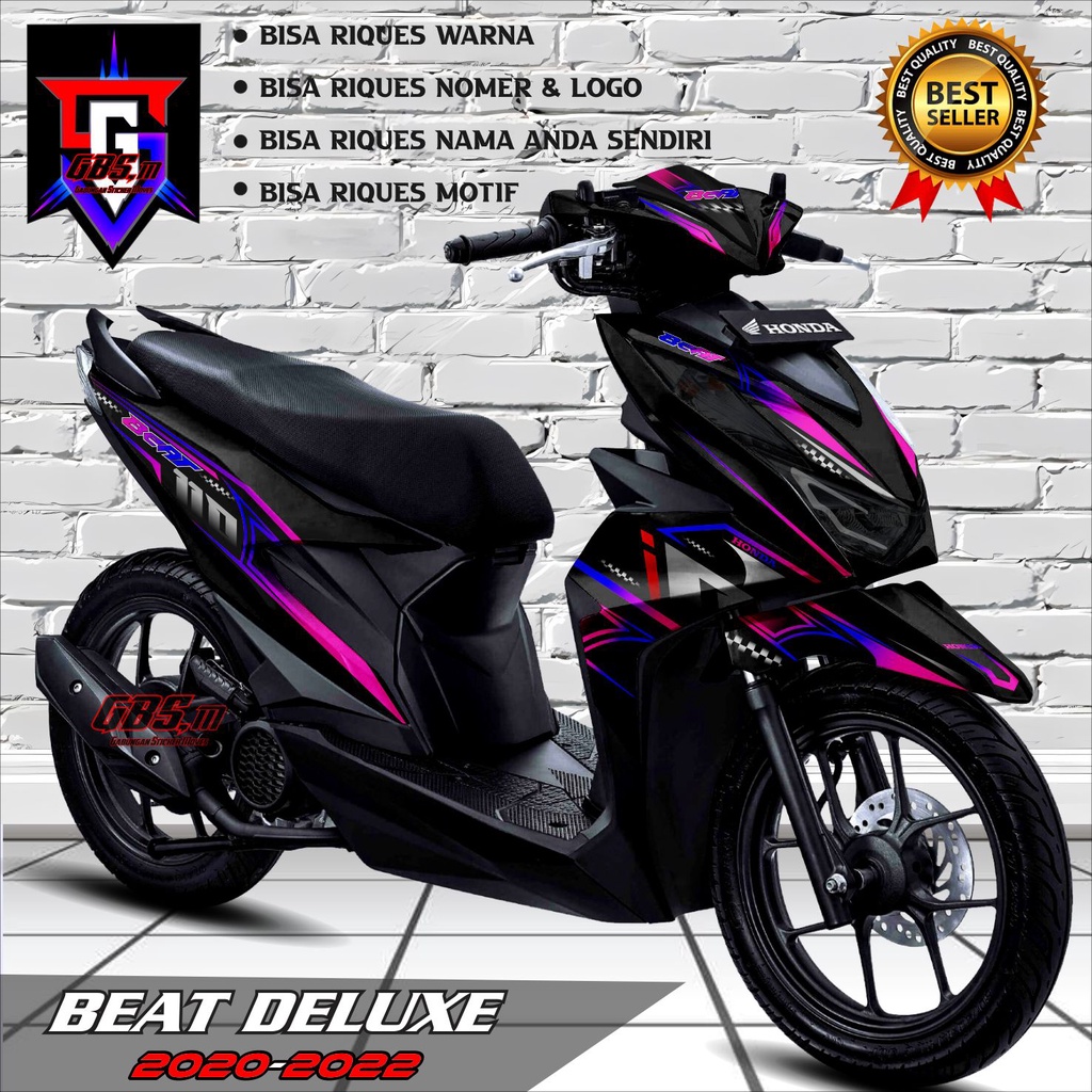 Terbaru - Decal Stiker Beat Deluxe 2020 2022 Full Body Stiker Beat Deluxe Full Body Motip Bunglon