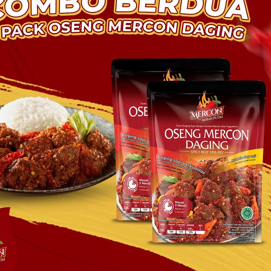 

♥ Mercon Merah Putih - Hemat Combo Berdua || 2 x Oseng Mercon Daging ☁