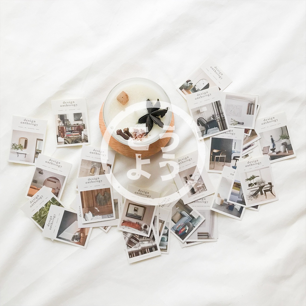 

36 pcs Stiker HVS Gambar Desain Cover Majalah Design Anthology untuk Jurnal / Scrapbook (Pack W)