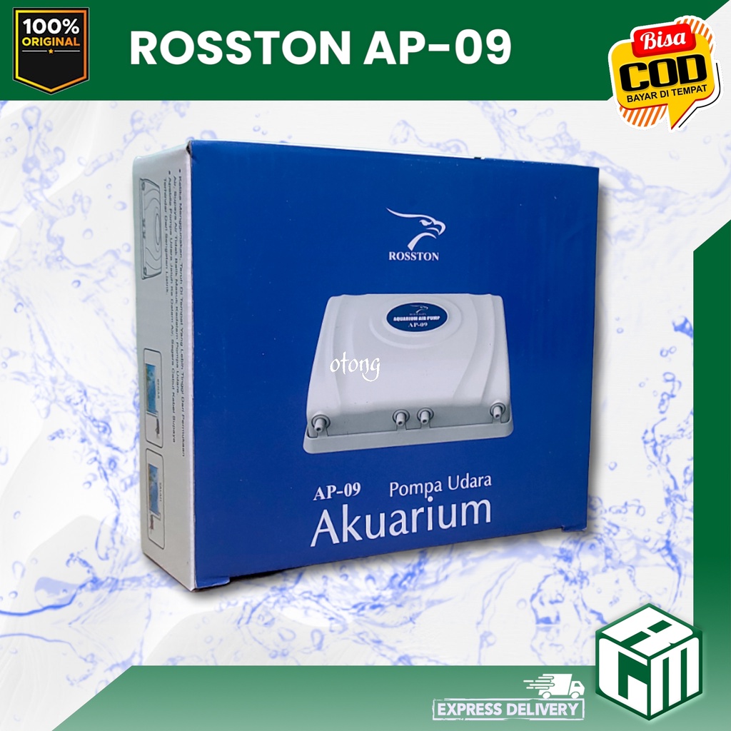 PAKET ROSSTON AP09 AP 09 AERATOR 4 LUBANG MESIN GELEMBUNG UDARA AQUARIUM