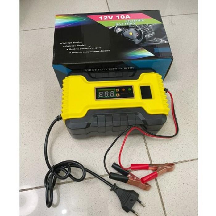 Terlaris Charger Aki 12V10A Mobil Motor Alat Cas Aki 12V 10A Led