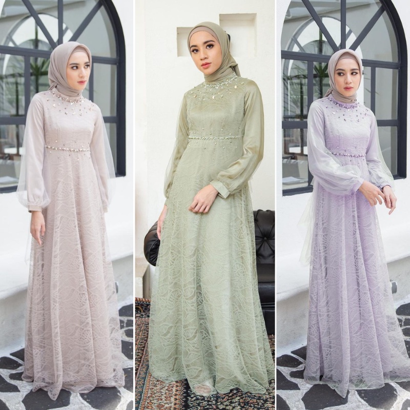 Gamis Brukat Kondangan Bridesmaid Dress Premium Baju