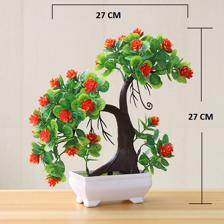 FYGALERY PT26 Pot Tanaman Hias Bunga Hias Plastik Ornamen Pot Bongsai Artificial Flower Decoration