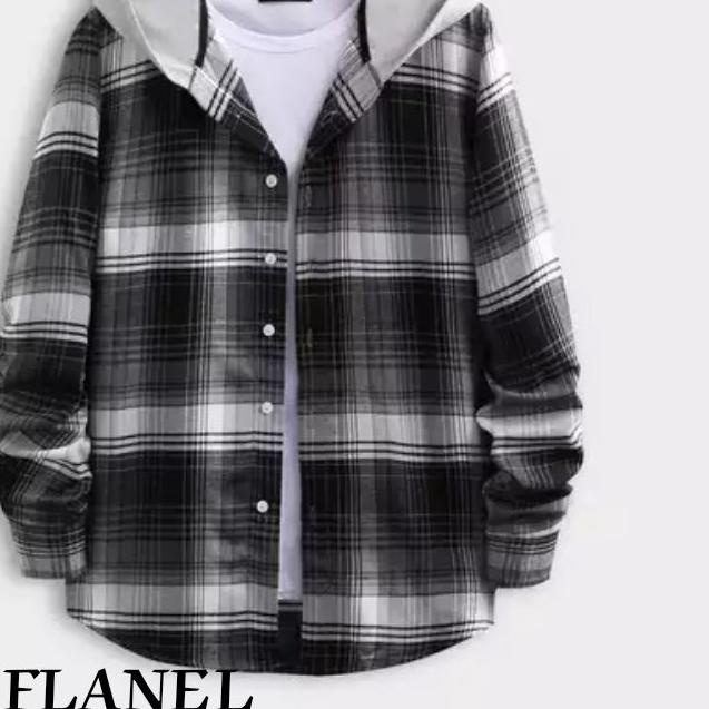✫ KEMEJA FLANEL HOODIE PANJANG - KEMEJA HOODIE PREMIUM PANJANG PRIA - HOODIE KEMEJA BERTUDUNG FLANEL