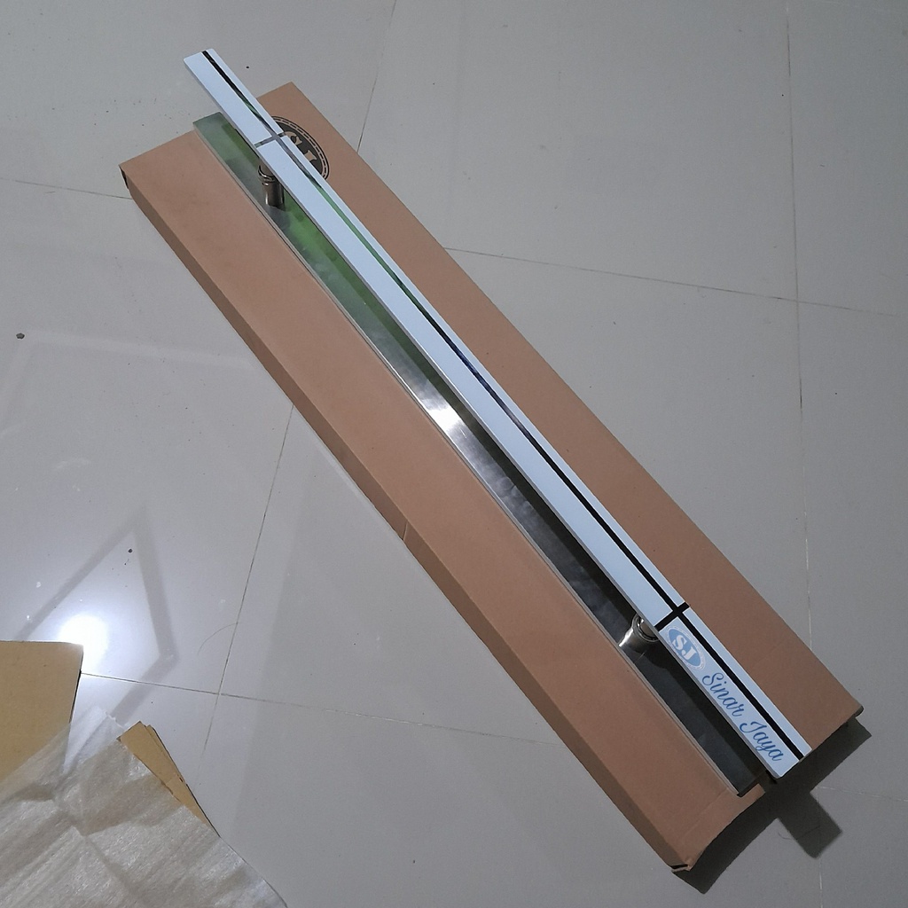 gagang pintu baut tembus panjang 100cm / 80cm handle pintu stainless pegangan pintu bisa di pasang di semua pintu