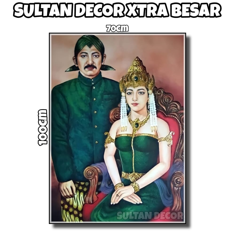 LUKISAN POSTER CETAK NYI RORO KIDUL XTRA BESAR UKURAN 100X50CM 100X70CM 100X100CM 150X100CM 200X100C