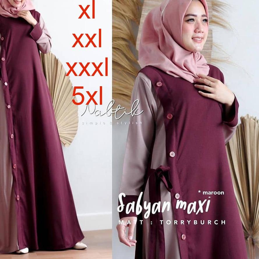 ► Gamis Jumbo Terbaru Sabyan LD 100 110 120 130 140 ➵