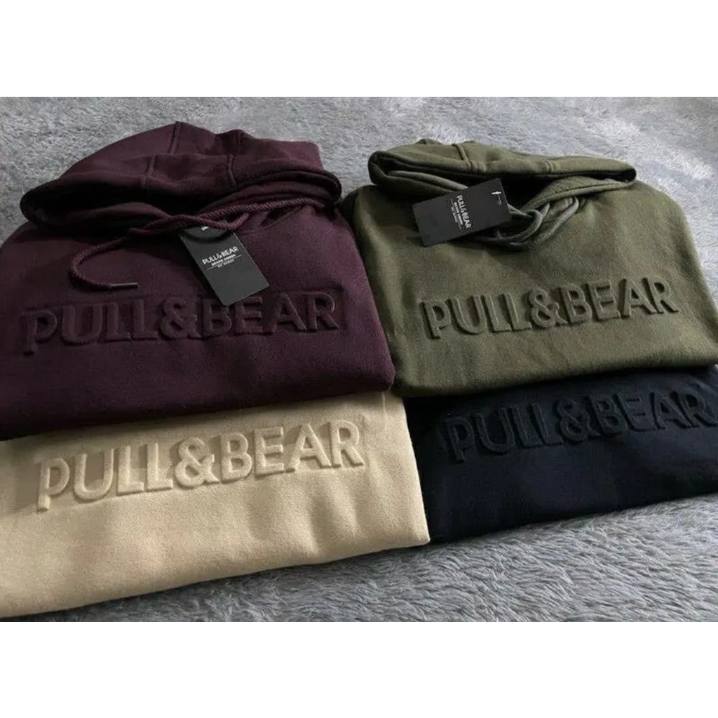 Sweater Hoodie Branded Premium Pull and Bear Unisex Pria Wanita Bahan Tebal Ukuran Big Size M-XXL