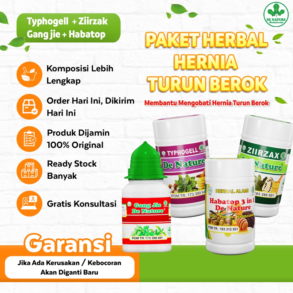 Paket LENGKAP Obat Hernia Turun Berok Asli De Nature Obat Herbal Hernia Alami Untuk Menyembuhkan Tur