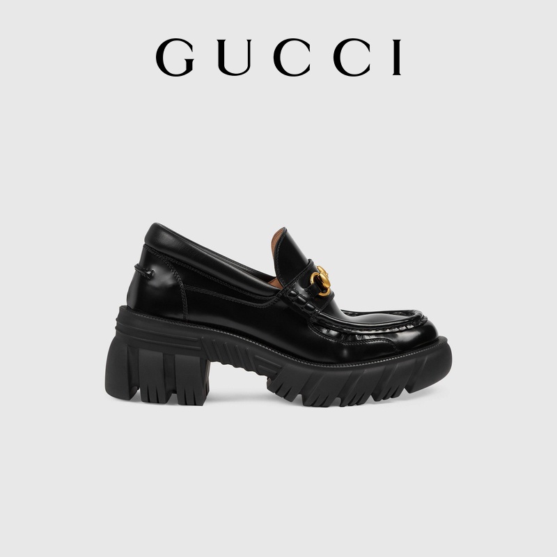 Gucci women's riding shoes with buckle
