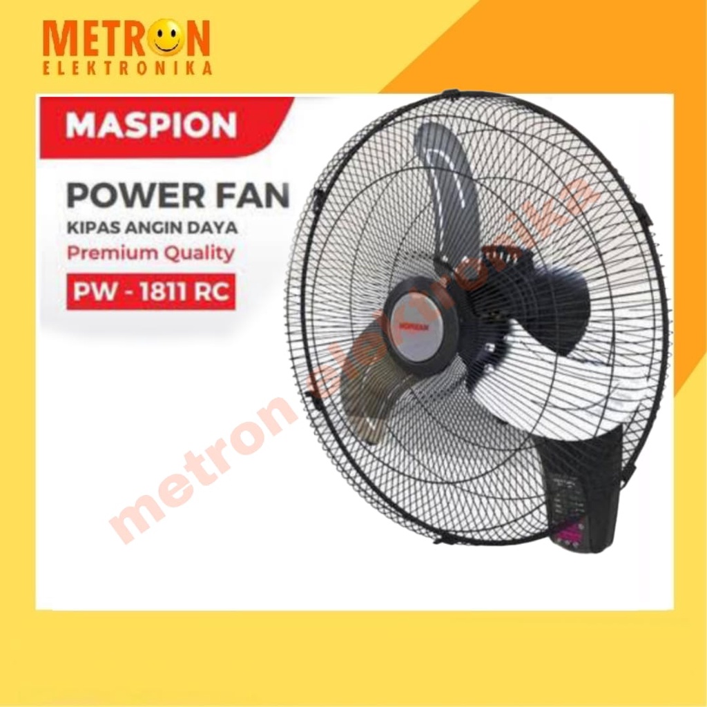 MASPION PW 1811 RC BLACK RED VIOLET POWER FAN 18 IN + REMOTE / PW1811RCBKRDVL